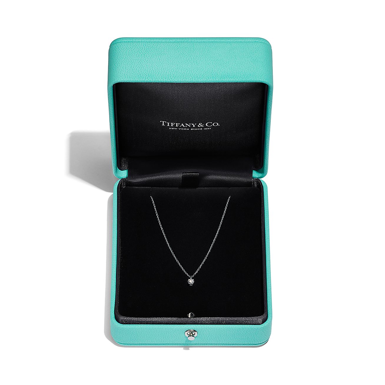 ティファニー TIFFANY&CO. ソリティア ダイヤ 0.26ct E/VS1/3EX ネックレス 40cm Pt プラチナ【鑑定書付き】VLP 90203769