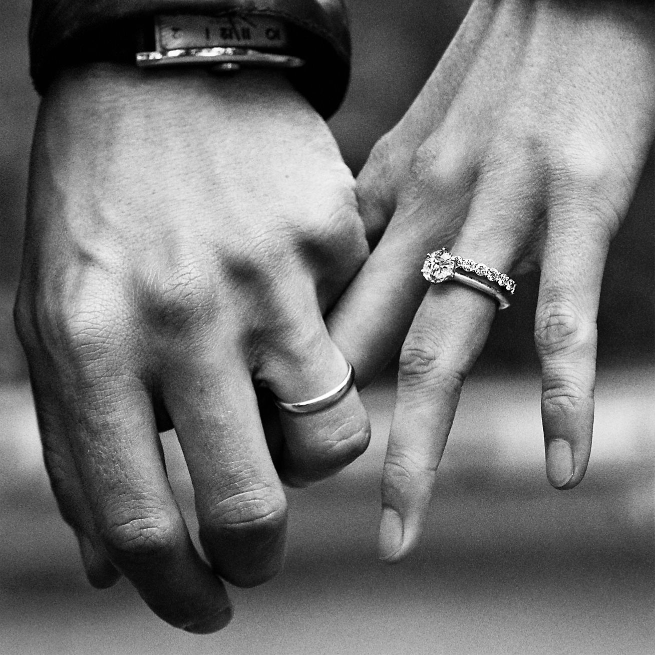 tiffany engagement ring with wedding band