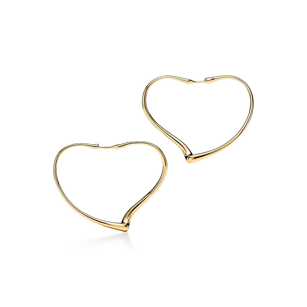 Tiffany ティファニー　エルサペレッティ　オープンハート　フープピアス エルサ・ペレッティ™ オープン ハート フープ ピアス 18K ゴールド