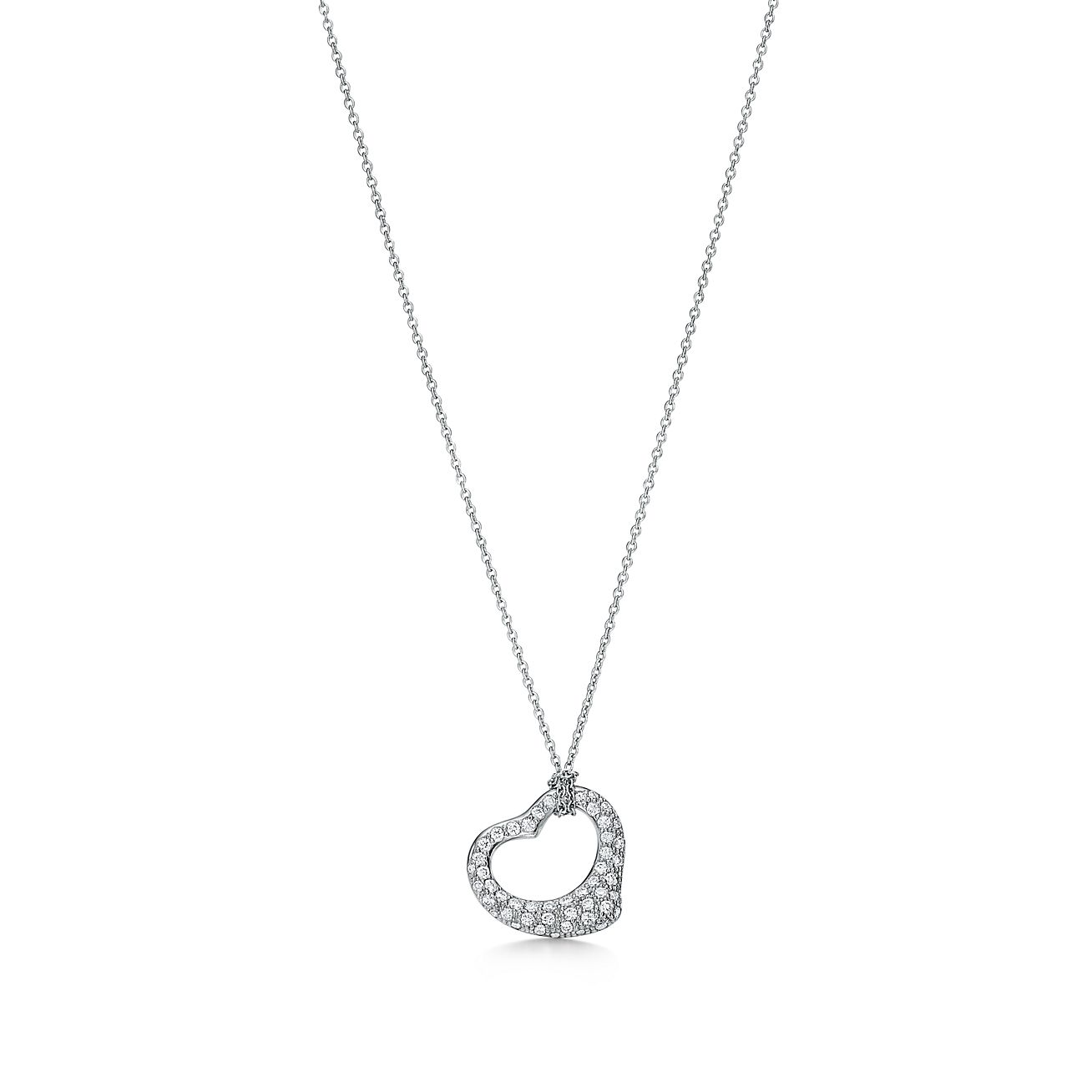 エルサ・ペレッティ™ オープン ハート ペンダント プラチナ | Tiffany