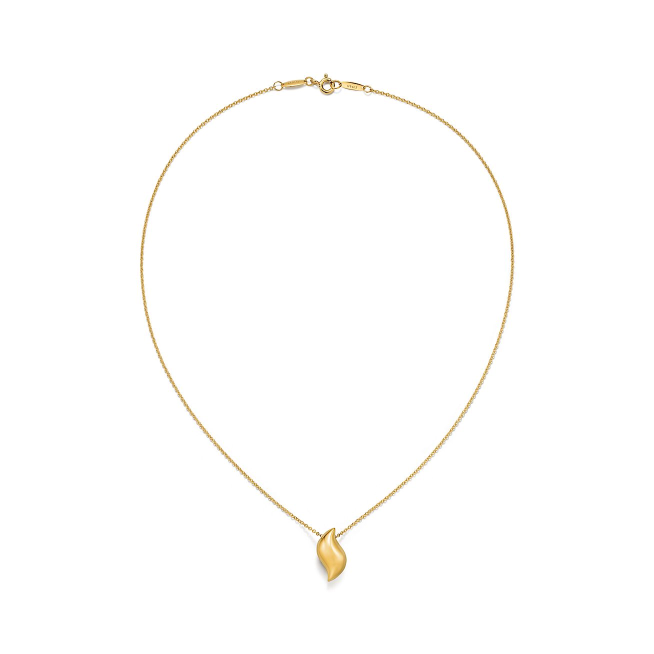 エルサ・ペレッティ™ フェザー ペンダント イエローゴールド | Tiffany