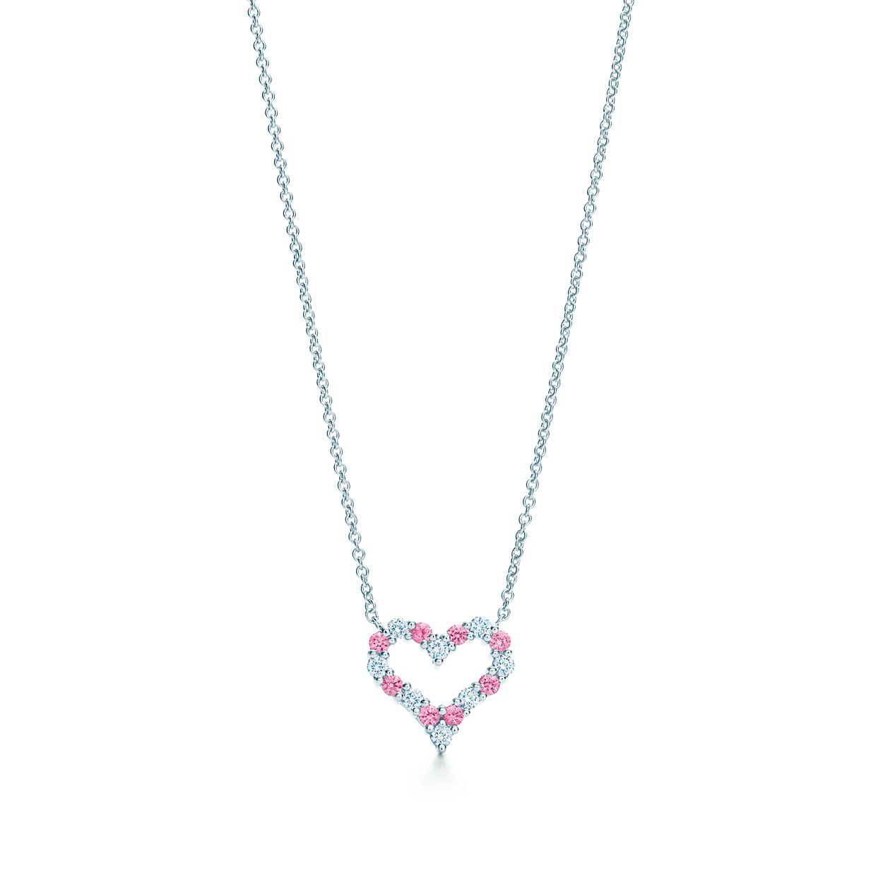 ティファニー センチメンタル ハート ペンダント ミニ ピンク サファイヤ ダイヤモンド プラチナ Tiffany Co ティファニー センチメンタル ハート ペンダント ミニ ピンク サファイヤ ダイヤモンド プラチナ Tiffany Co