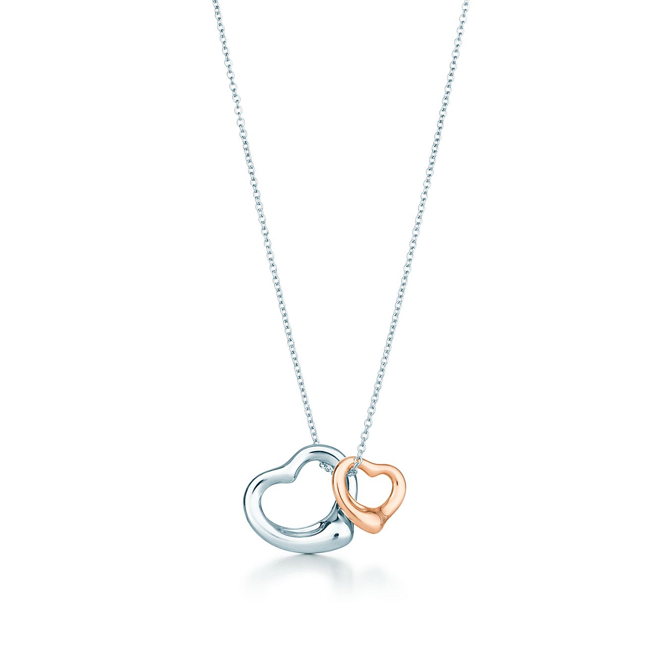 エルサ ペレッティ オープン ハート ペンダント 18kローズゴールド スターリングシルバー Tiffany Co