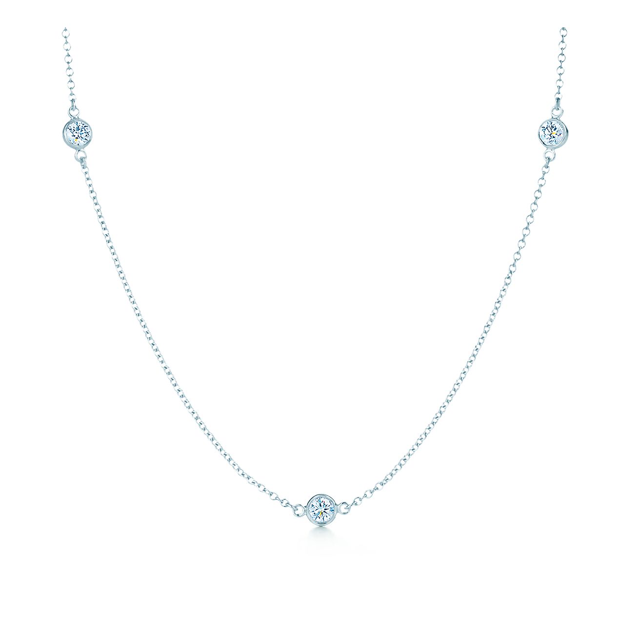 エルサ ペレッティ ダイヤモンド バイ ザ ヤード ネックレス プラチナ Tiffany Co