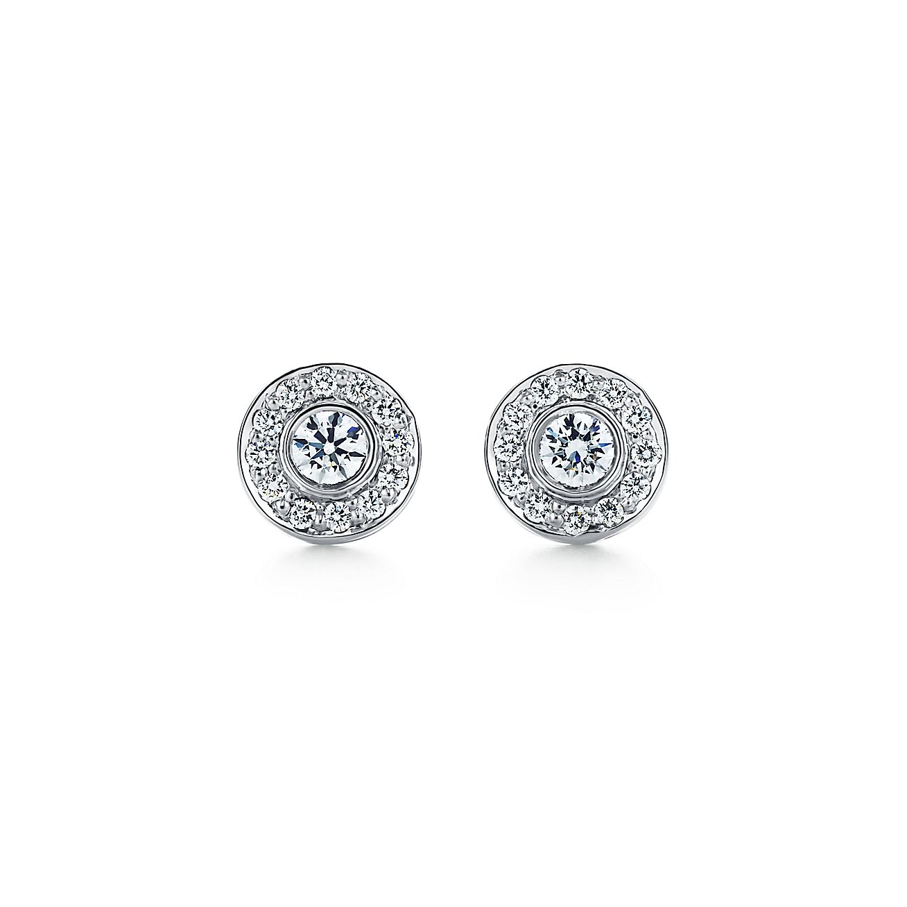 ティファニー サークレット ピアス ミニ ダイヤモンド プラチナ Tiffany Co