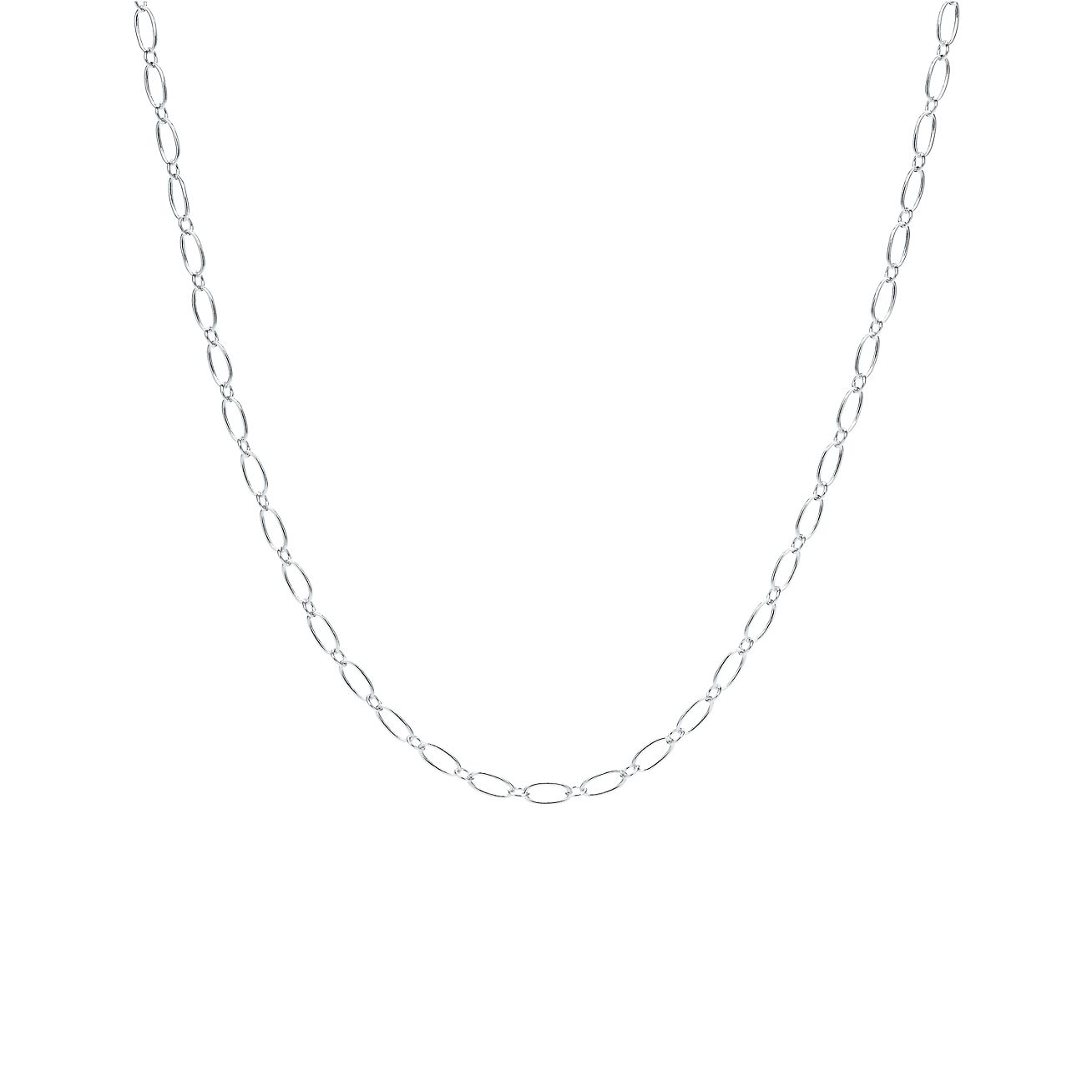 オーバル リンク チェーン 18kホワイトゴールド Tiffany Co