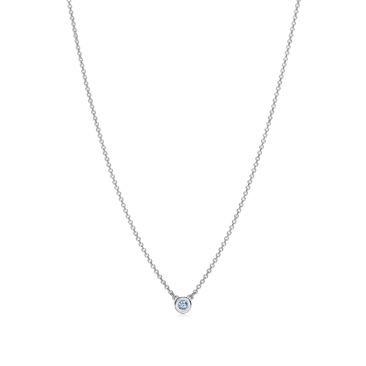 エルサ ペレッティ カラー バイ ザ ヤード ペンダント アクアマリン スターリングシルバー Tiffany Co