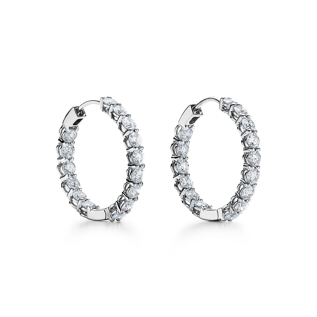 tiffany diamond hoops