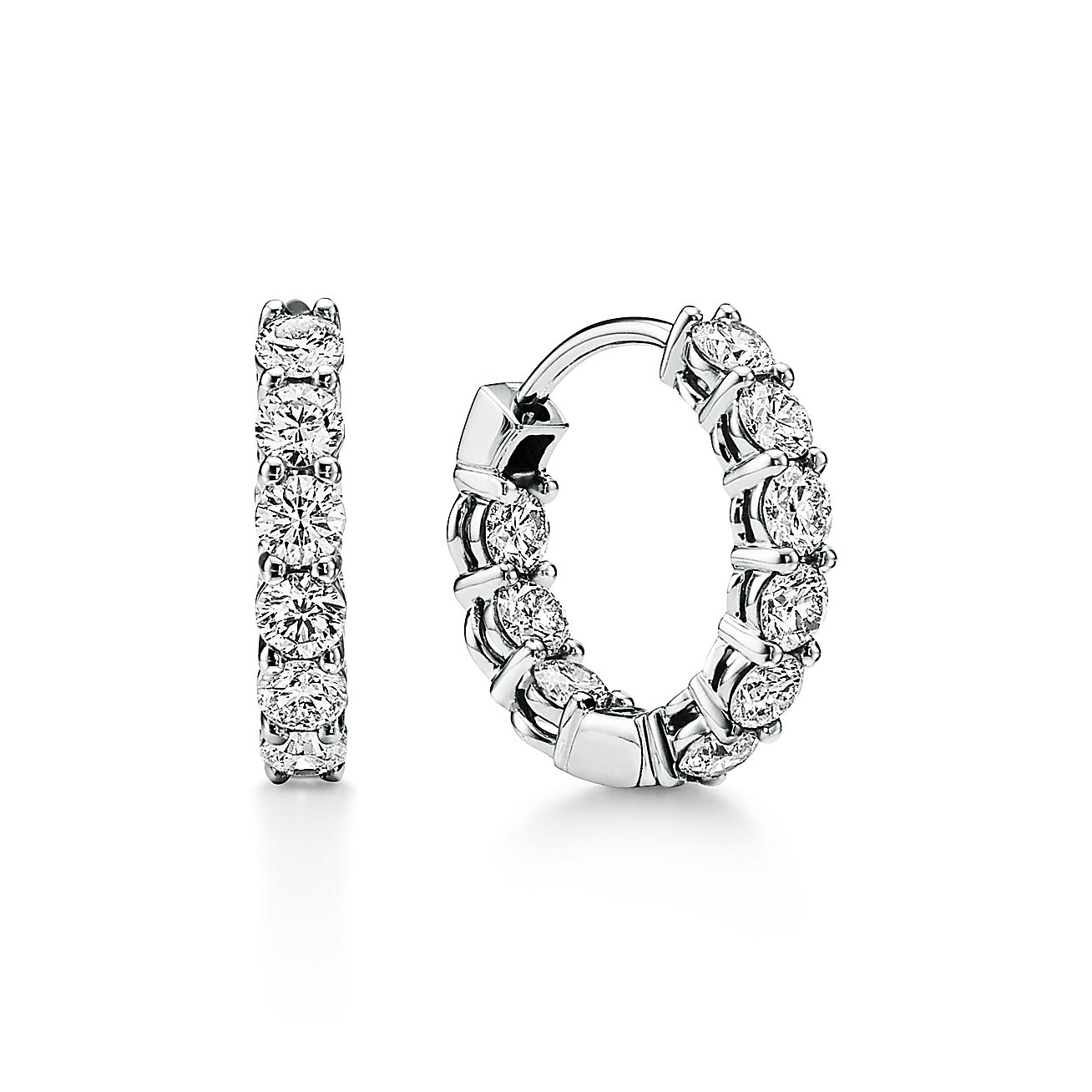 フープ ピアス（スモール）ダイヤモンド プラチナ | Tiffany & Co