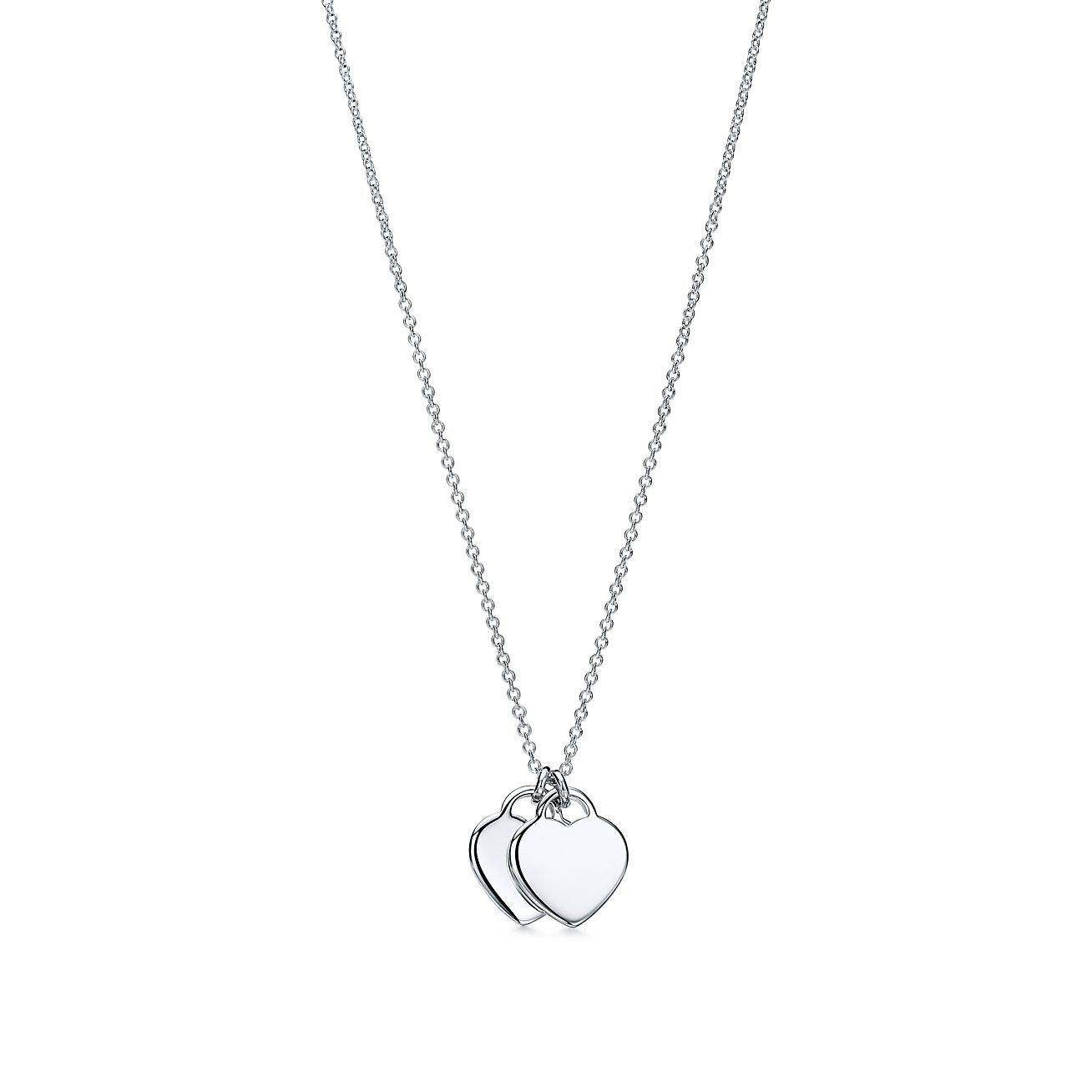 TIFFANY&CO MINI DOUBLE HEART TAG PENDANT