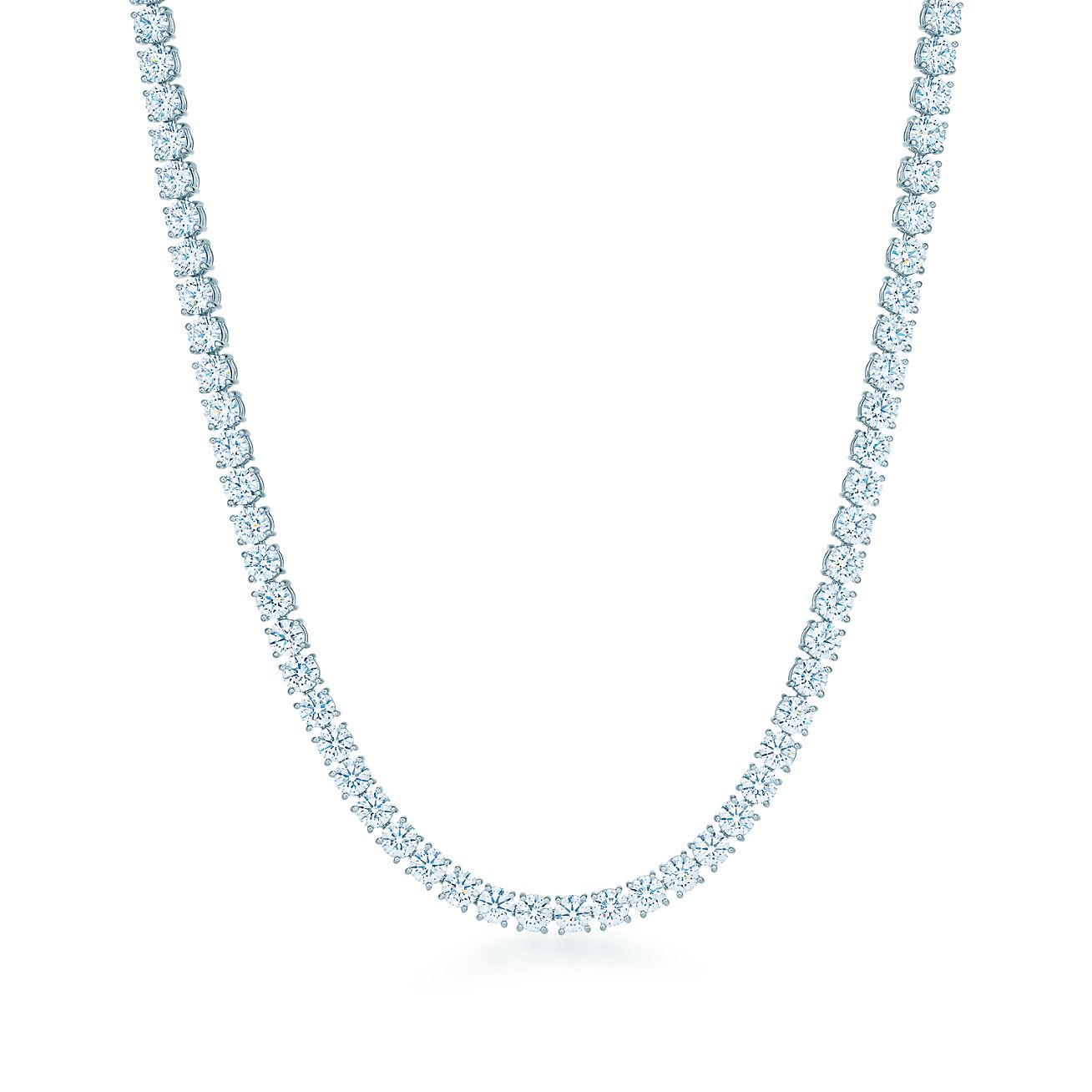 ダイヤモンド ライン ネックレス ラウンド ブリリアント カット