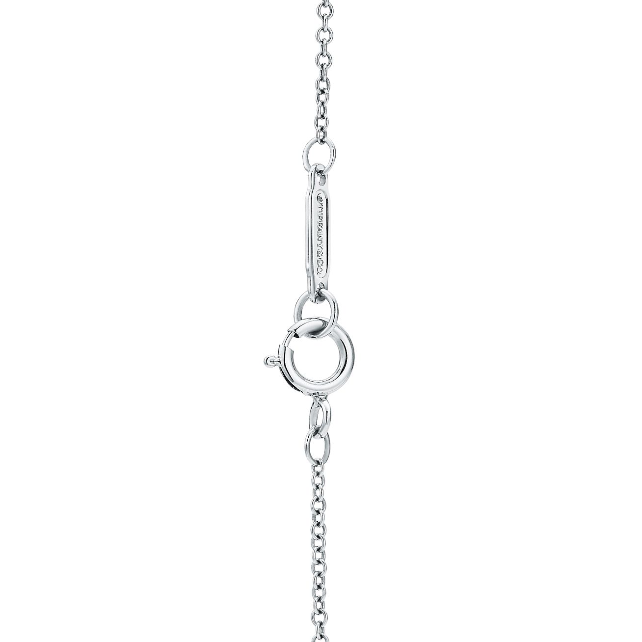 Return to Tiffany® Pink Double Heart Tag Pendant in Silver, Mini - Alternate shot 1 - Alternate shot 2