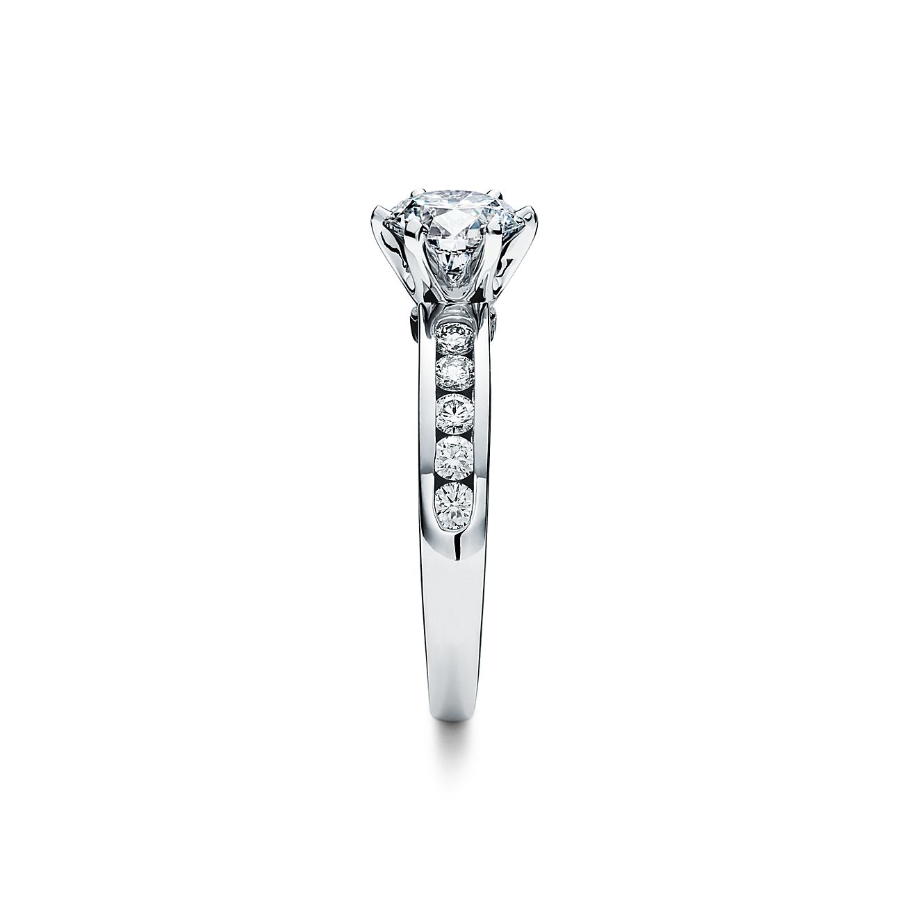 (新品仕上げ済) ティファニー TIFFANY ソリテール チャネル セッティング ダイヤ リング PT950 × ダイヤモンド 0.30ct 約11.5号 指輪 8498