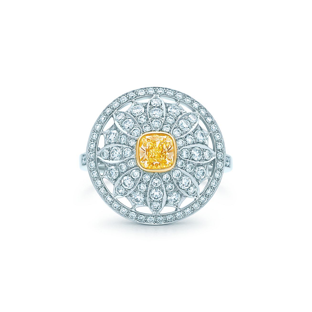 デイジー リング イエロー ホワイト ダイヤモンド プラチナ 18kゴールド Tiffany Co