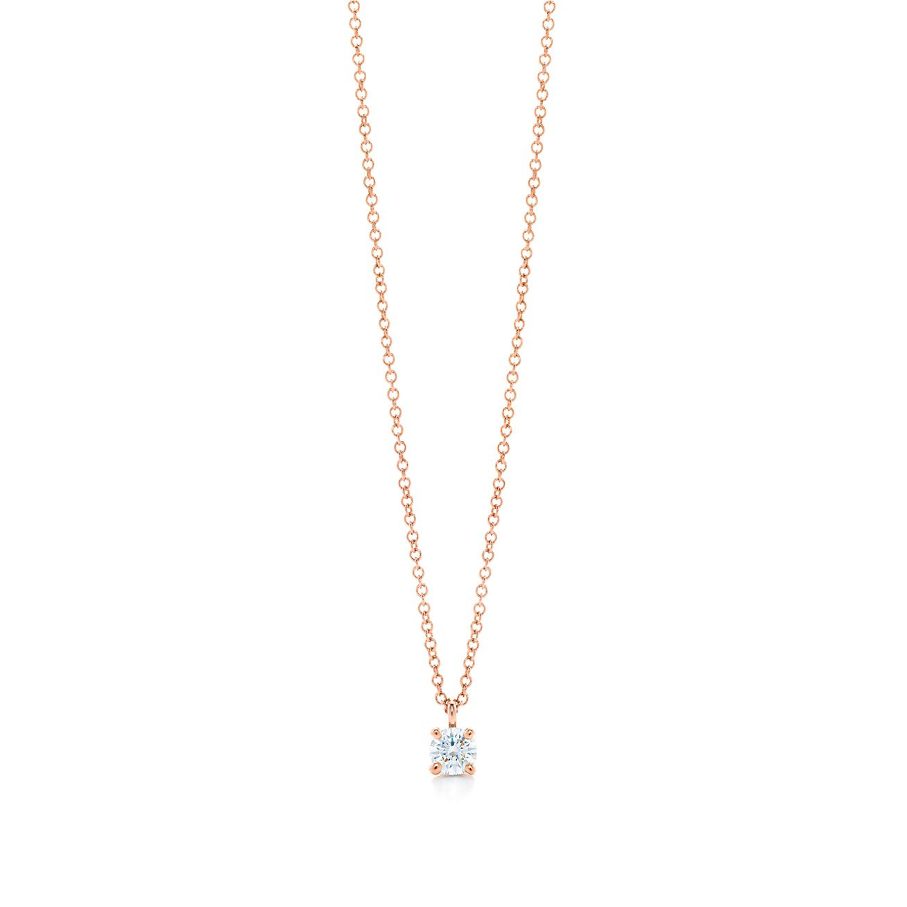 ティファニー ソリティア ダイヤモンド ペンダント 18K ローズゴールド | Tiffany u0026 Co.