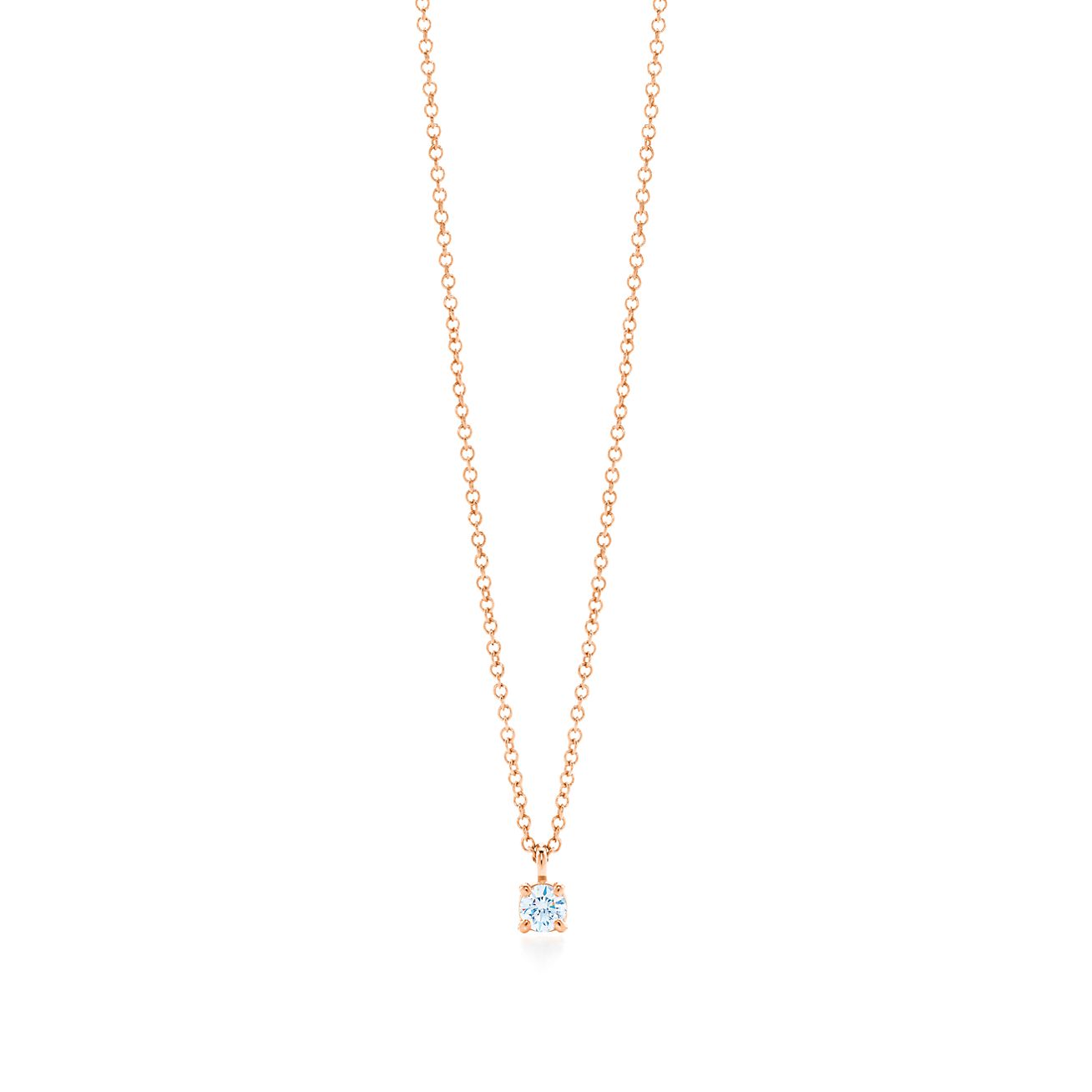 ティファニー ソリティア ダイヤモンド ペンダント 18k ローズゴールド Tiffany Co ティファニー ソリティア ダイヤモンド ペンダント 18k ローズゴールド Tiffany Co