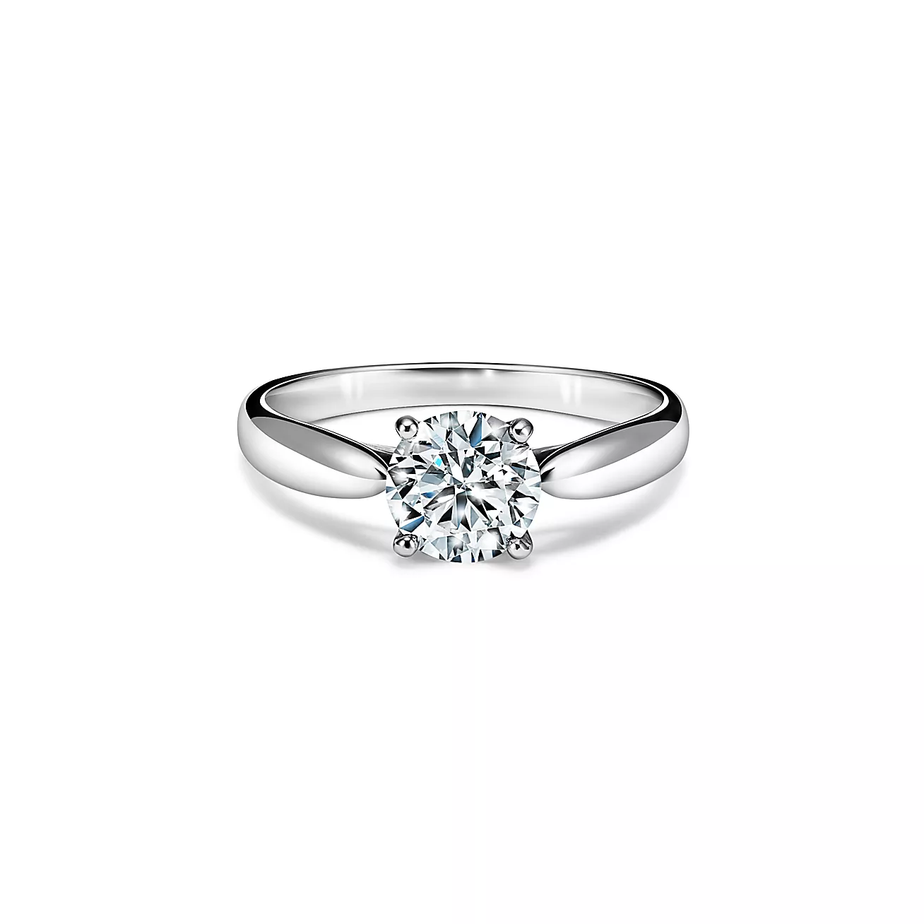 女性に人気の婚約指輪はTiffanyのティファニー ハーモニー™ ラウンド ブリリアント エンゲージメント リング プラチナ