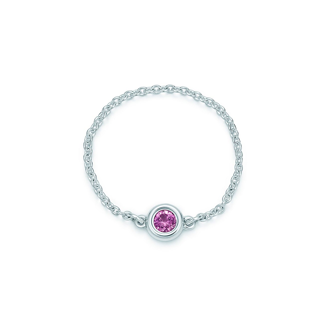 エルサ ペレッティ カラー バイ ザ ヤード リング ピンク サファイヤ スターリングシルバー Tiffany Co
