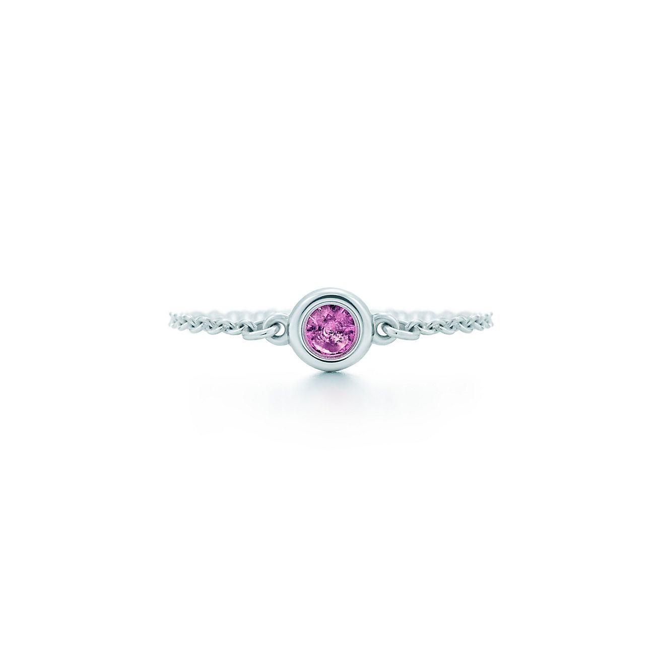 エルサ・ペレッティ™ カラー バイ ザ ヤード リング ピンク サファイヤ シルバー | Tiffany & Co.