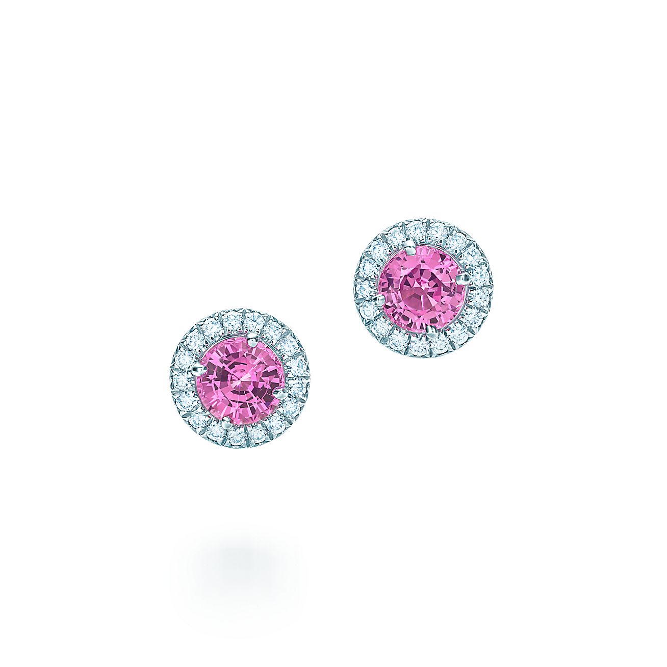 ティファニー ソレスト ピアス ピンク サファイヤ ダイヤモンド プラチナ Tiffany Co
