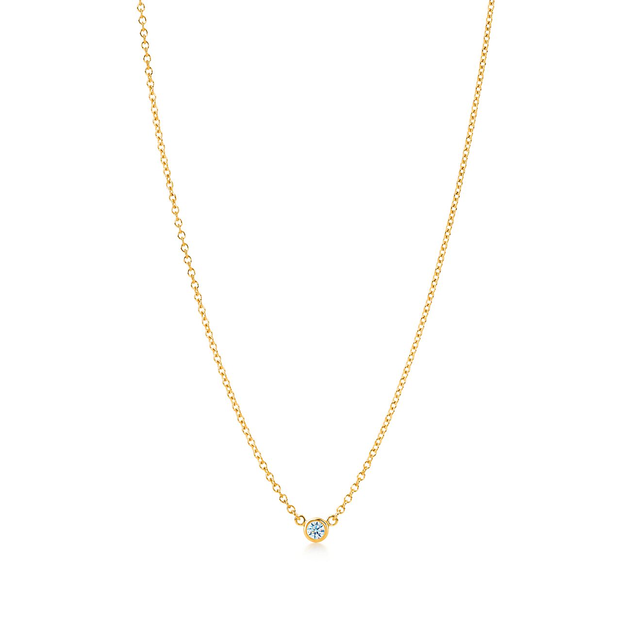 ダイヤモンド バイ ザ ヤード シングル ダイヤモンド ペンダント イエローゴールド Tiffany Co