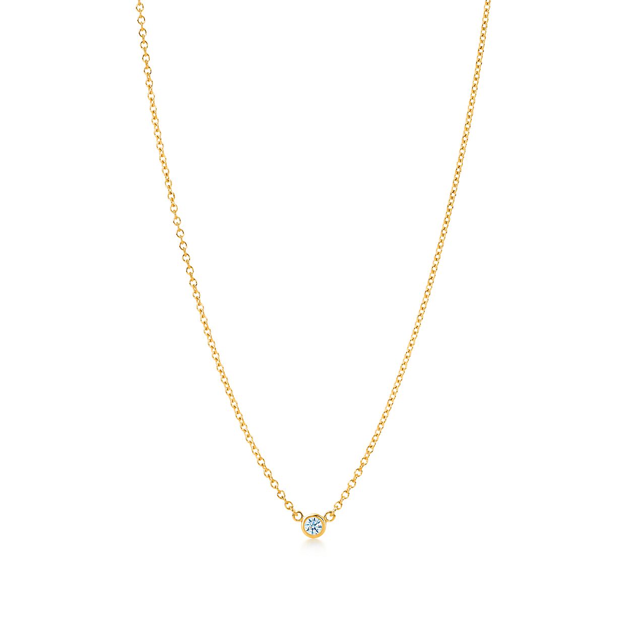 ダイヤモンド バイ ザ ヤード シングル ダイヤモンド ペンダント イエローゴールド Tiffany Co