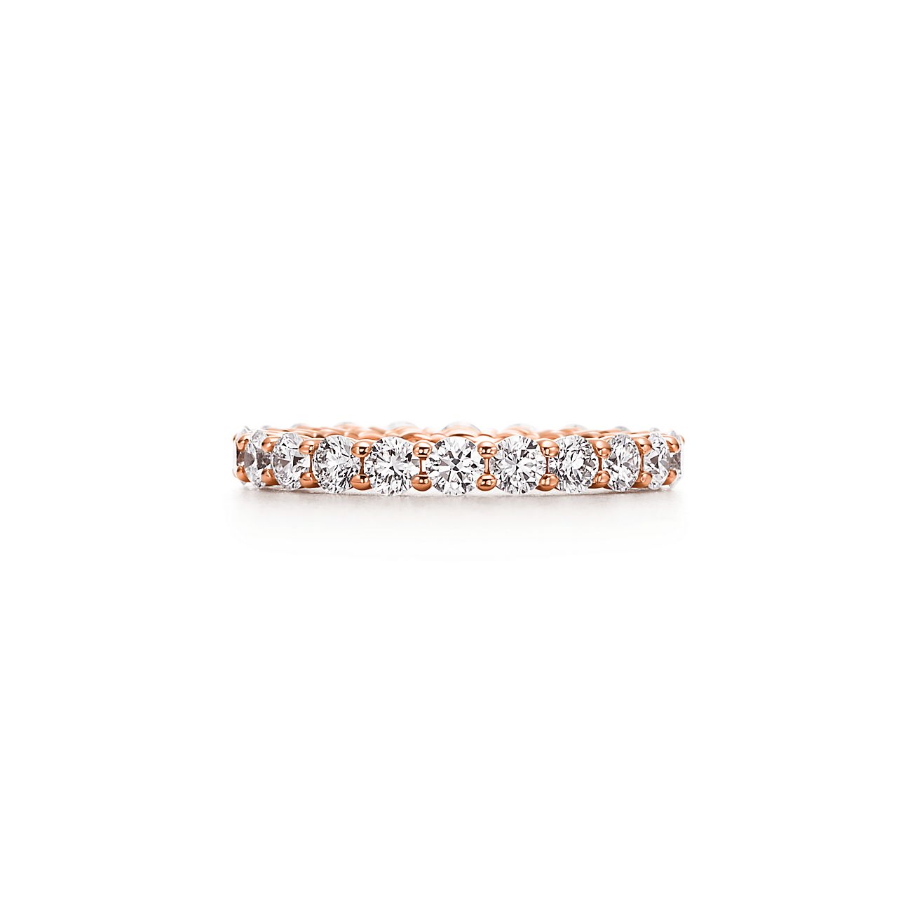ティファニー フォーエバー バンドリング ダイヤモンド 18Kローズゴールド 幅 3MM | Tiffany & Co.