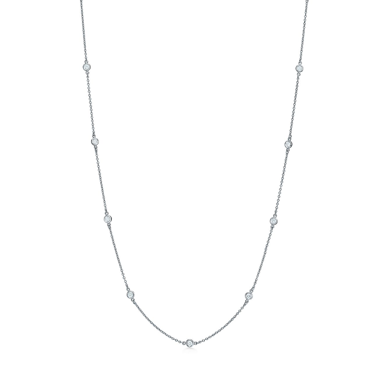 エルサ ペレッティ ダイヤモンド バイ ザ ヤード ネックレス プラチナ Tiffany Co