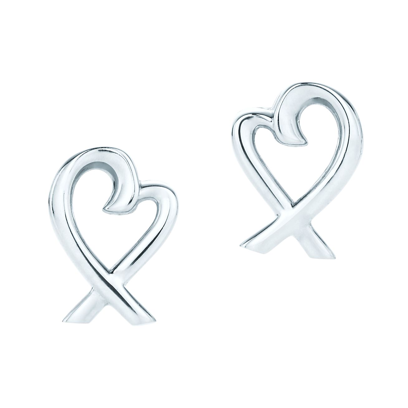 tiffany sterling silver heart earrings