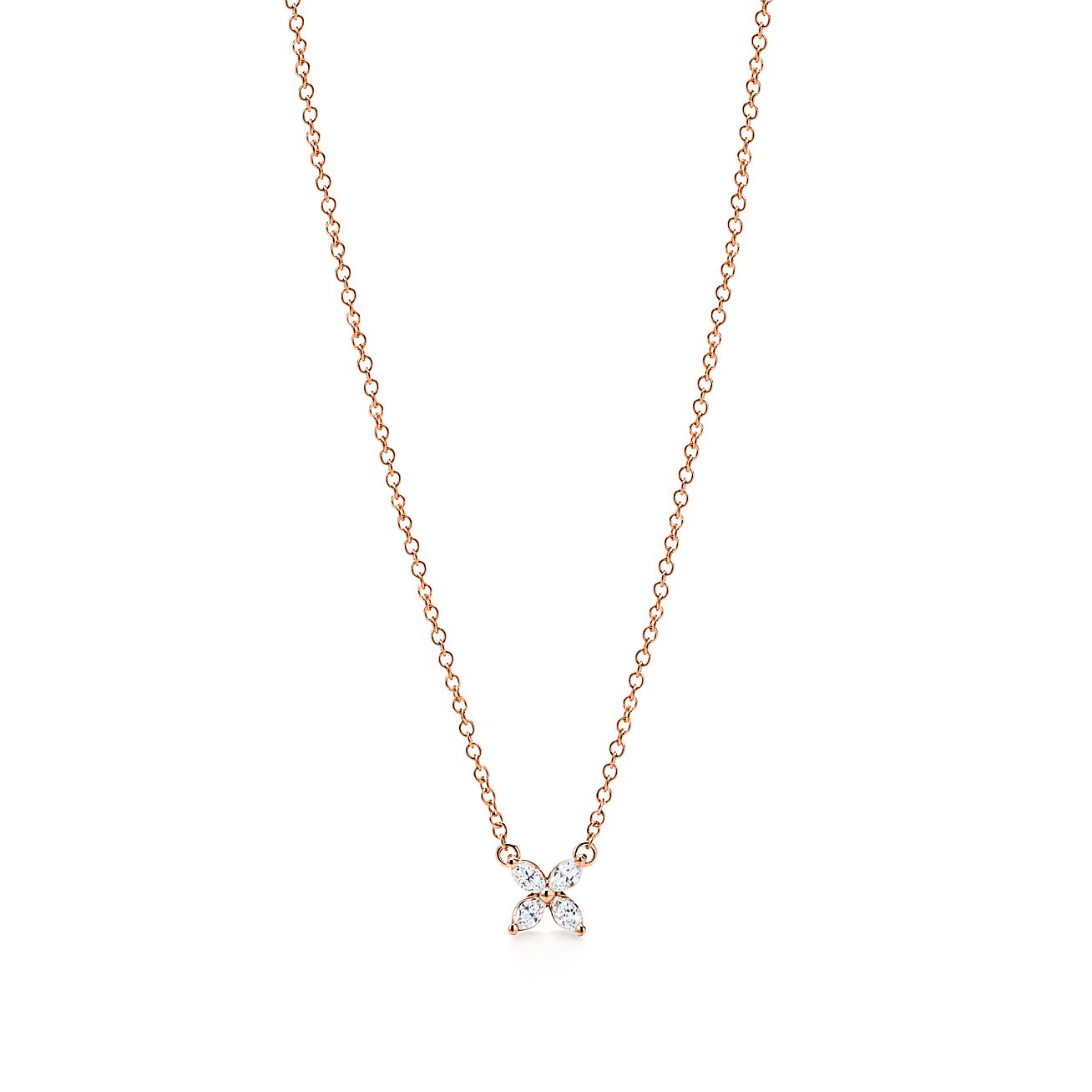 ティファニー ビクトリア ペンダント ミニ ダイヤモンド 18k ローズゴールド Tiffany Co