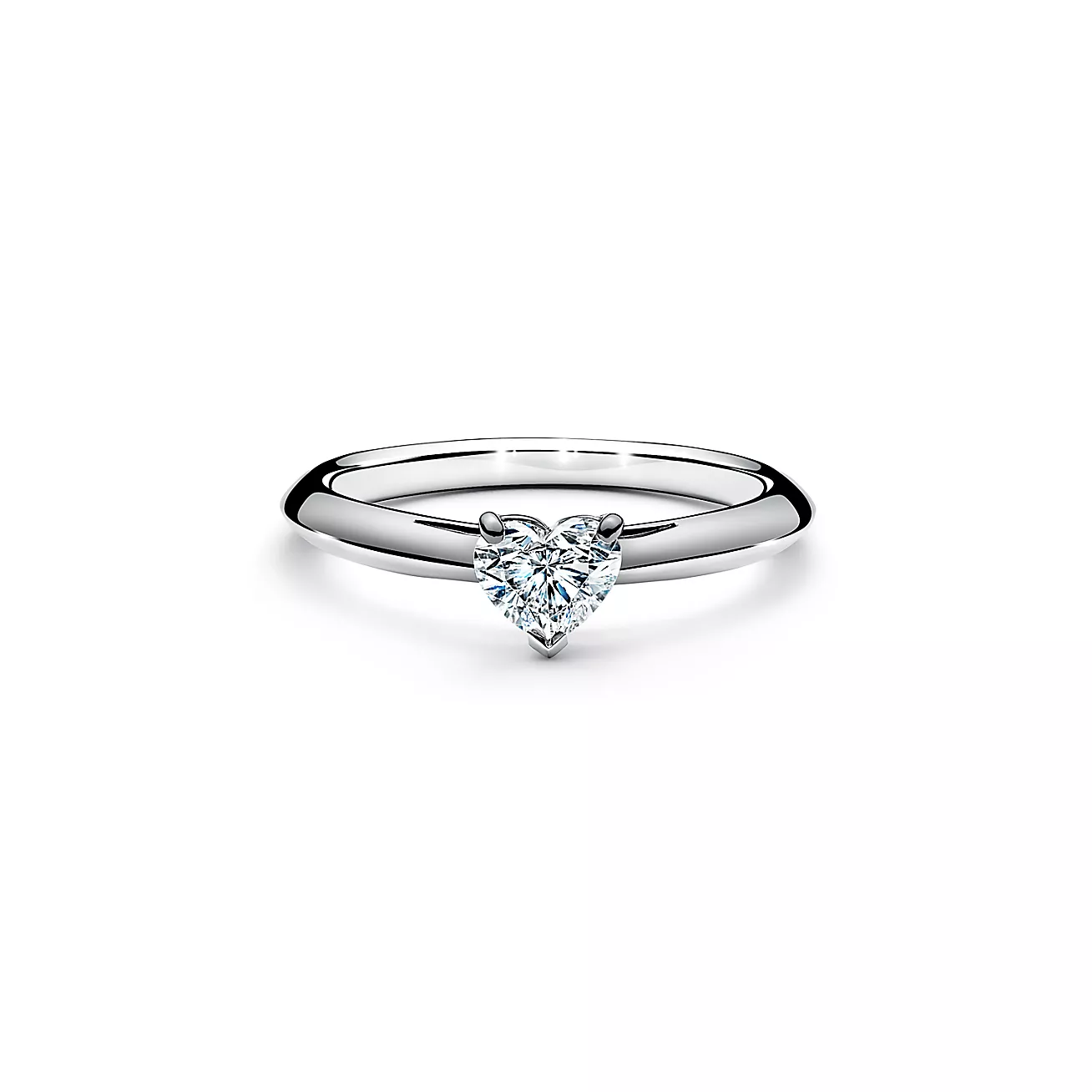 女性に人気の婚約指輪はTiffanyのハートシェイプ ダイヤモンド エンゲージメント リング プラチナ