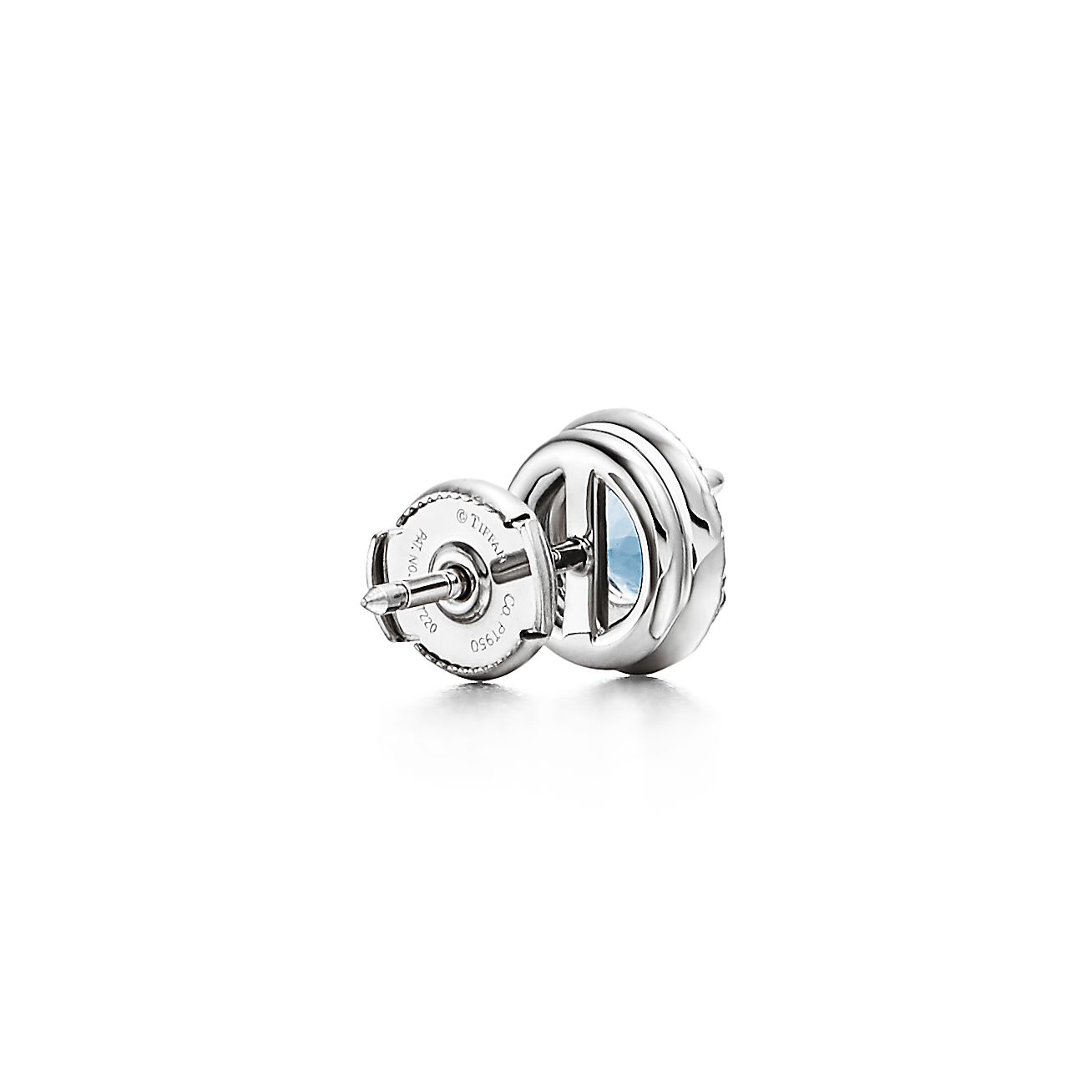 ティファニー ソレスト ピアス アクアマリン ダイヤモンド プラチナ 