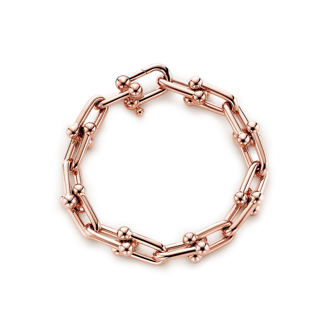 ティファニー ハードウェア リンク ブレスレット スモール 18kローズゴールド Tiffany Co
