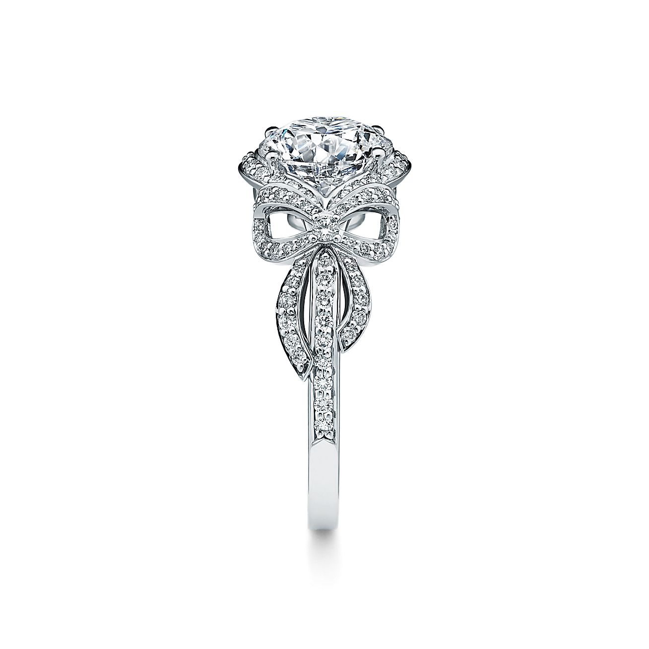 ティファニー ボウ リボン エンゲージメント リング プラチナ Tiffany Co