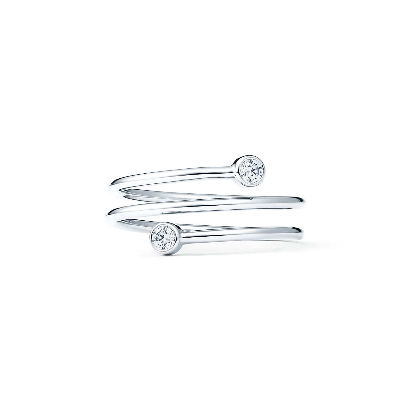 エルサ・ペレッティ ダイヤモンド フープ 3ロウ リング ダイヤモンド プラチナ | Tiffany & Co.