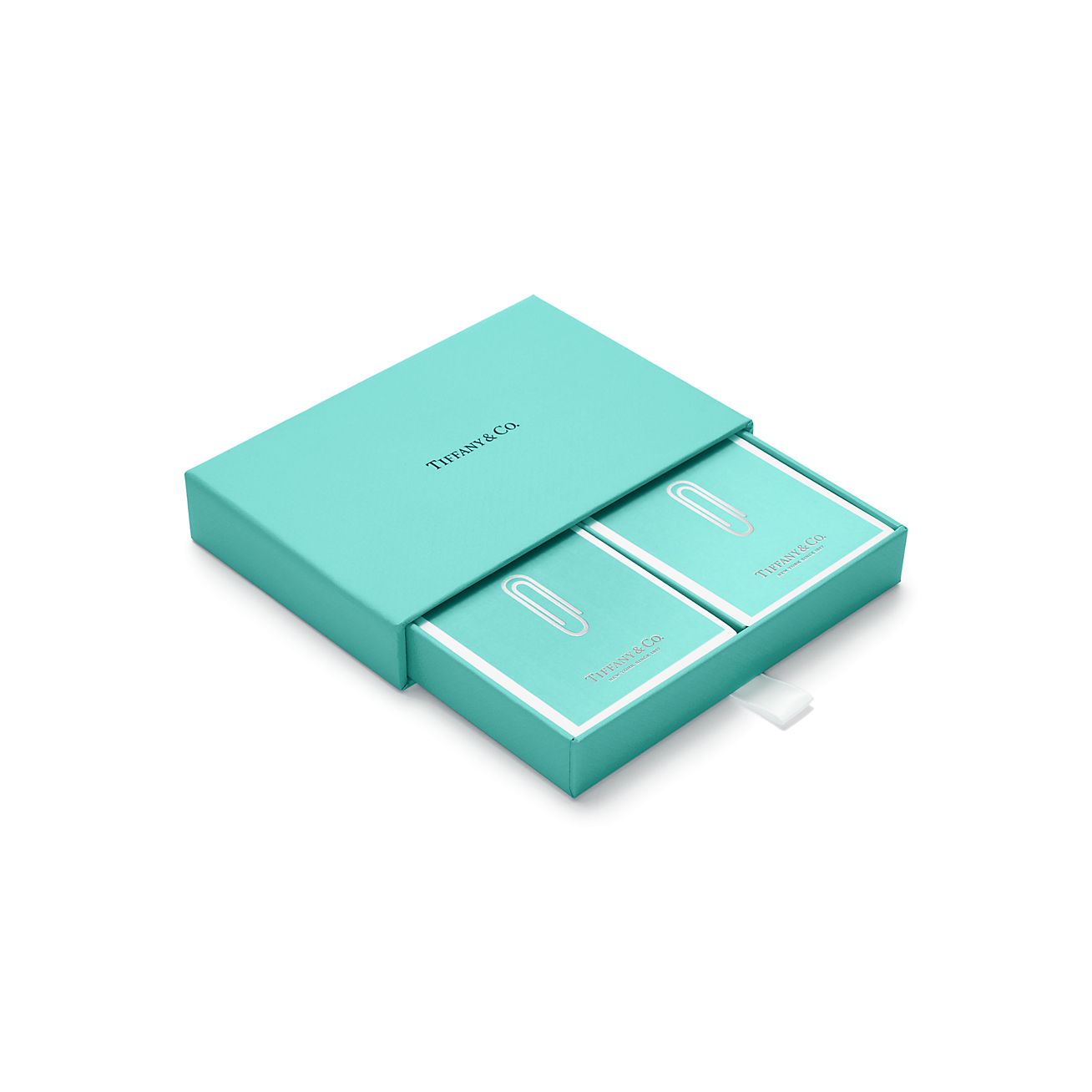 Tiffany Blue 盒裝文件夾撲克牌。| Tiffany 