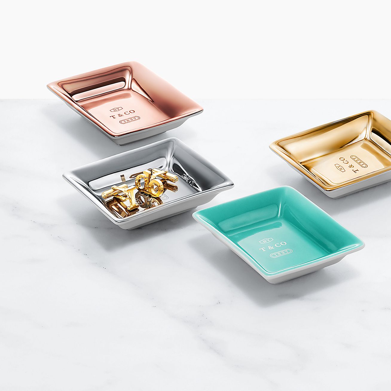 メタリック ヴィド ポシェ ポーセリン4個セット | Tiffany & Co