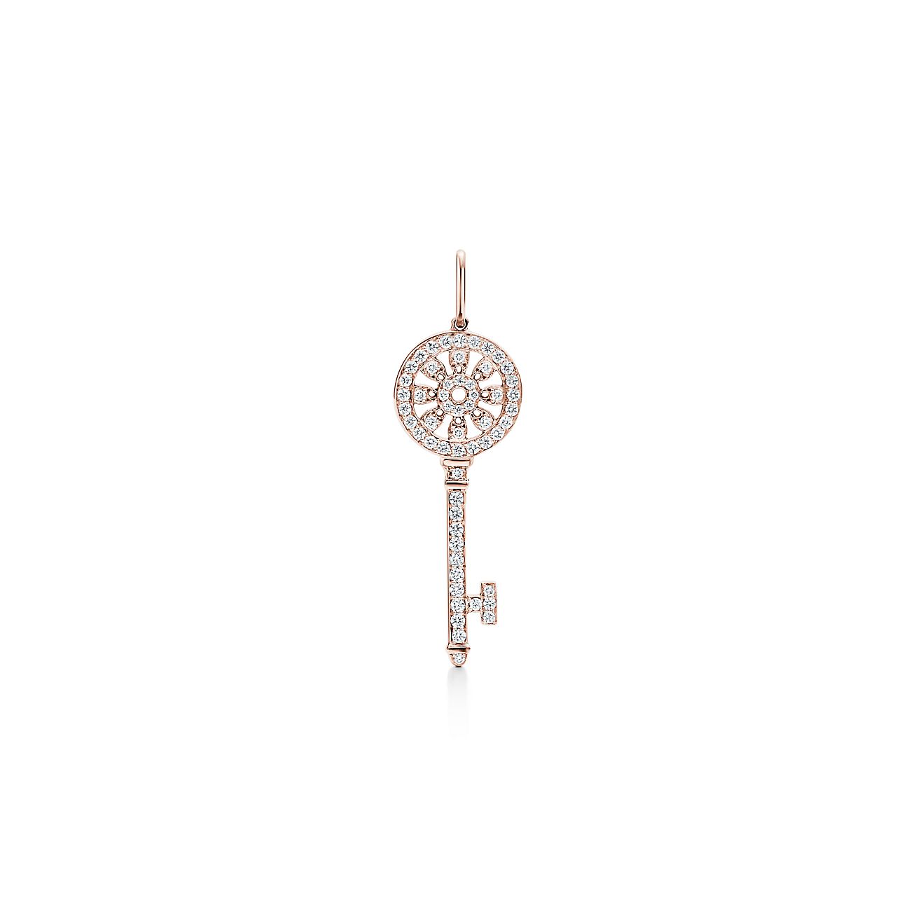 ティファニー キー ペタル キー ペンダント（ミニ）ダイヤモンド 18Kローズゴールド | Tiffany & Co.