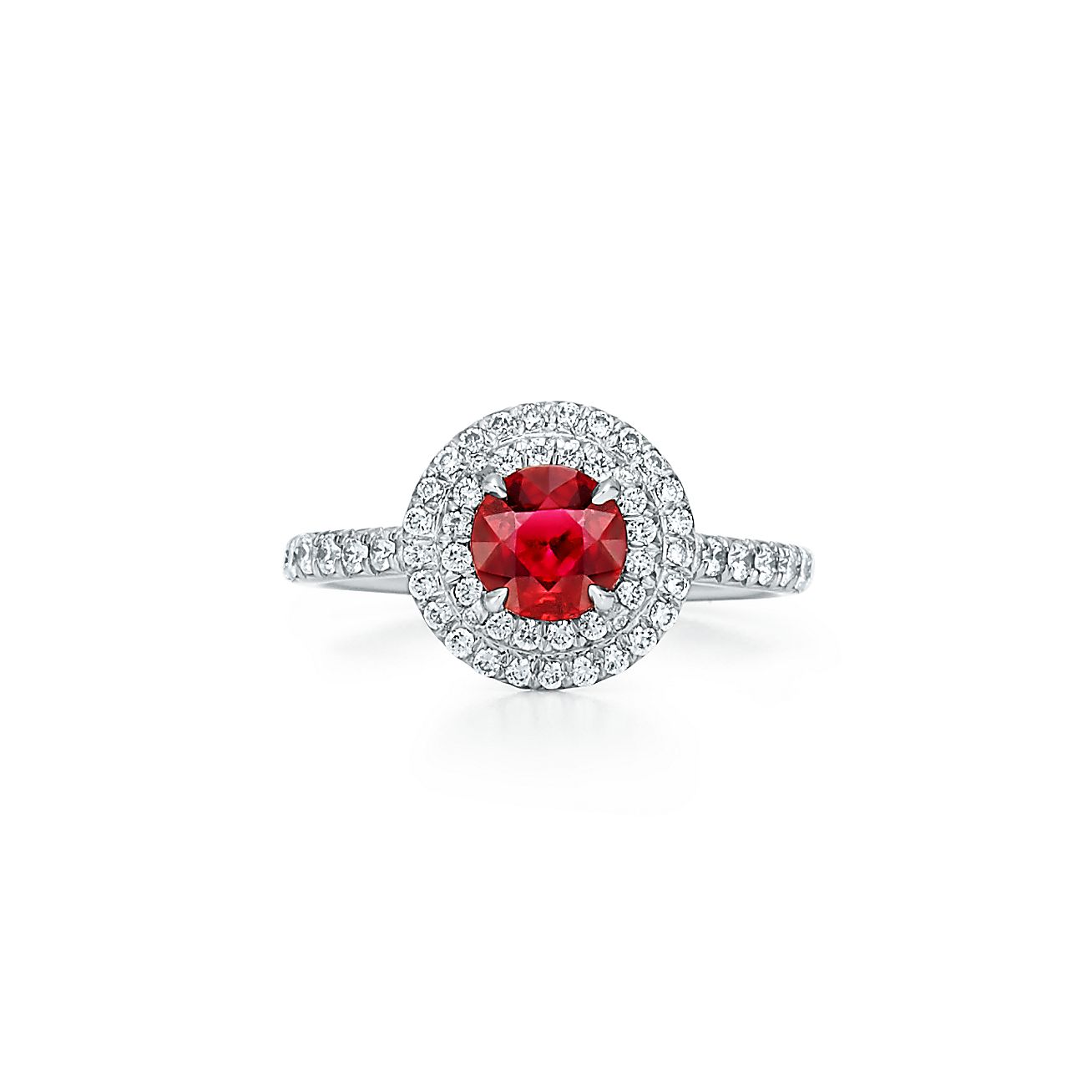 ティファニー ソレスト リング ルビー ダイヤモンド プラチナ Tiffany Co