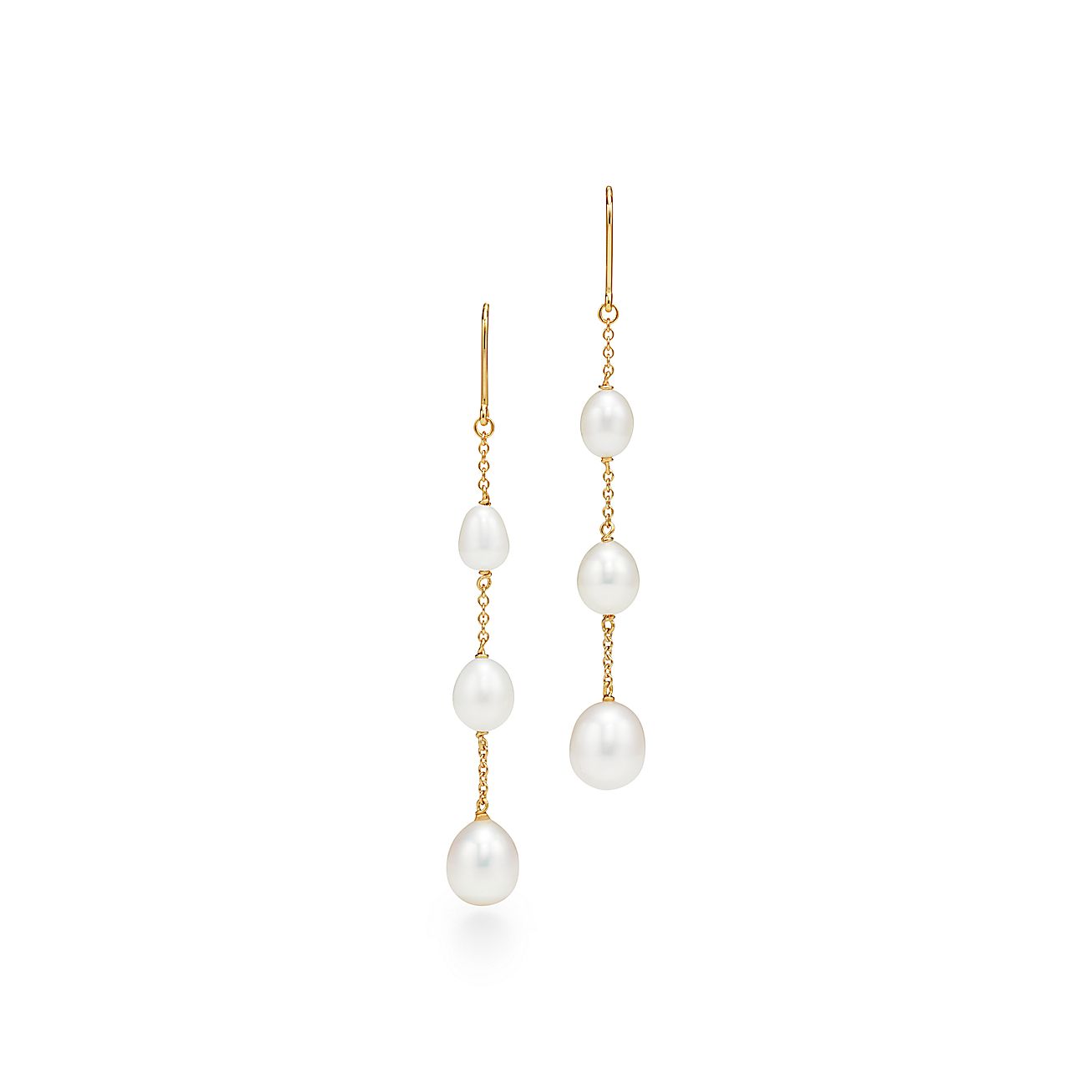 エルサ・ペレッティ パール バイ ザ ヤード チェーン ピアス 18K 