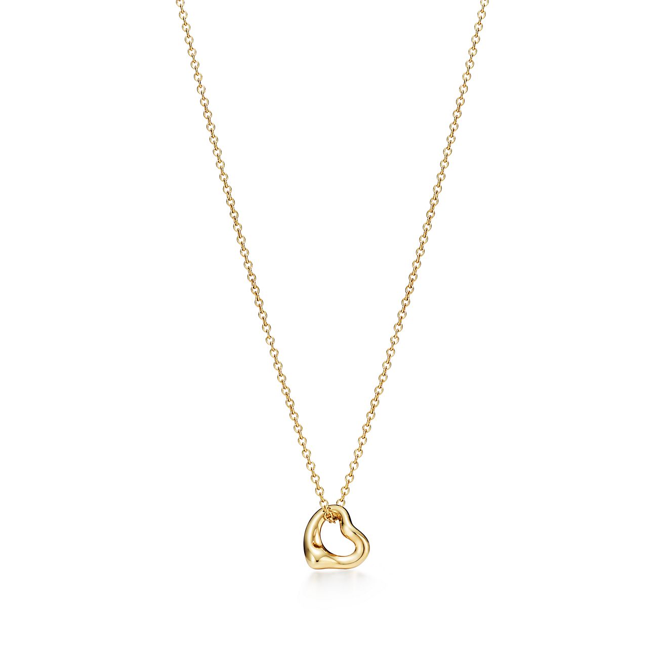 エルサ ペレッティ オープン ハート ペンダント イエローゴールド 7mm Tiffany Co