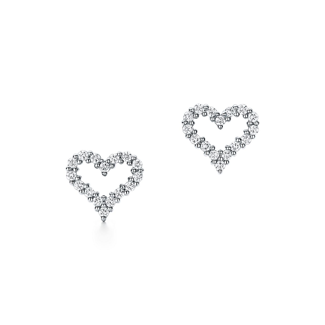 ハート ピアス（エクストラミニ）ダイヤモンド プラチナ | Tiffany & Co.