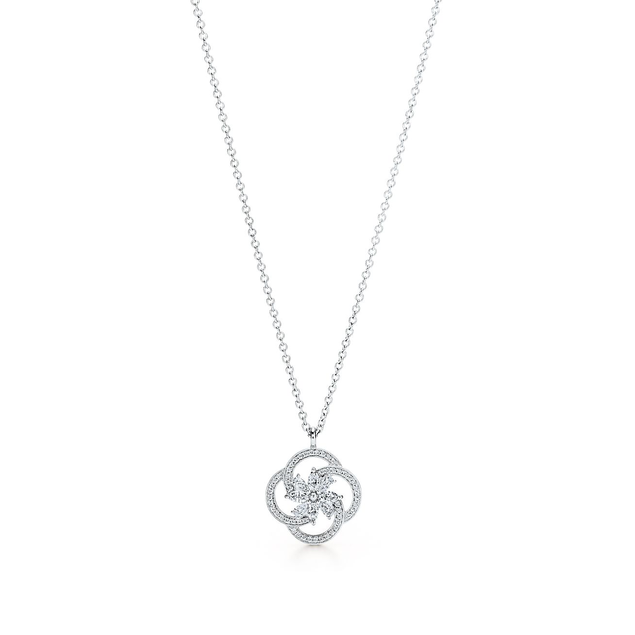 ティファニー キー ティファニー ビクトリア クラスター キー ペンダント プラチナ Tiffany Co