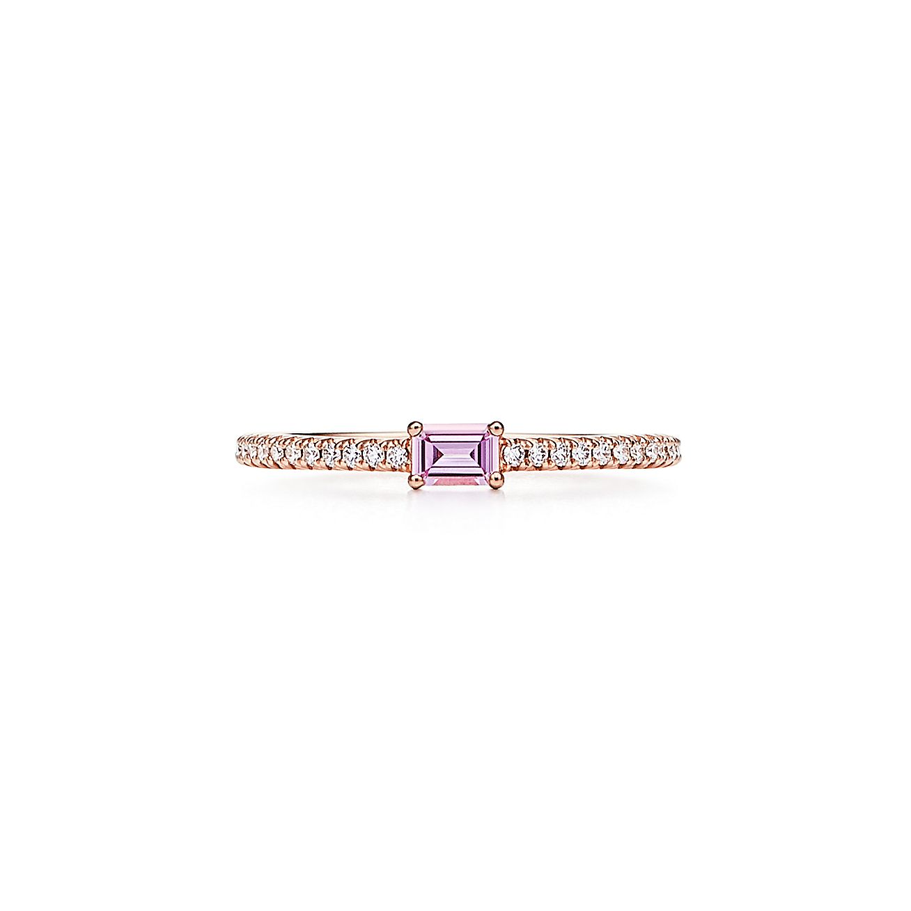 ティファニー ノヴォ ホライゾン リング ピンク サファイヤ ダイヤモンド 18k ローズゴールド Tiffany Co