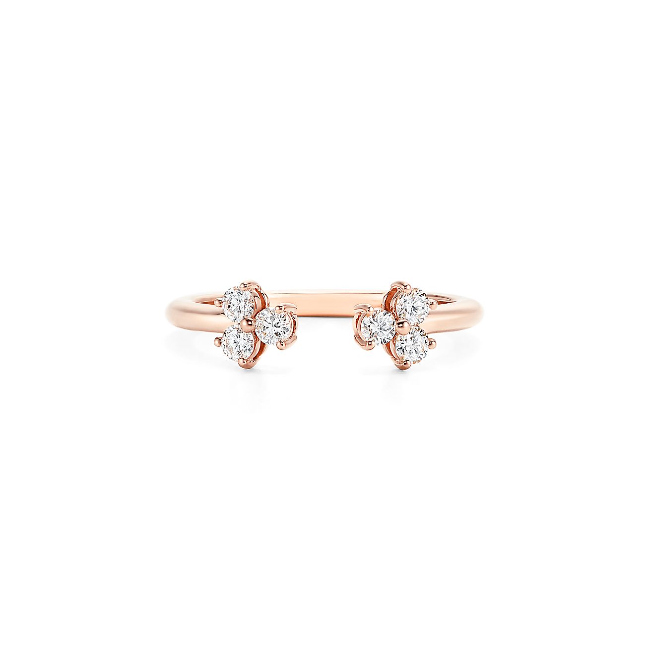 ティファニー アリア オープン リング 18K ローズゴールド ダイヤモンド | Tiffany & Co.
