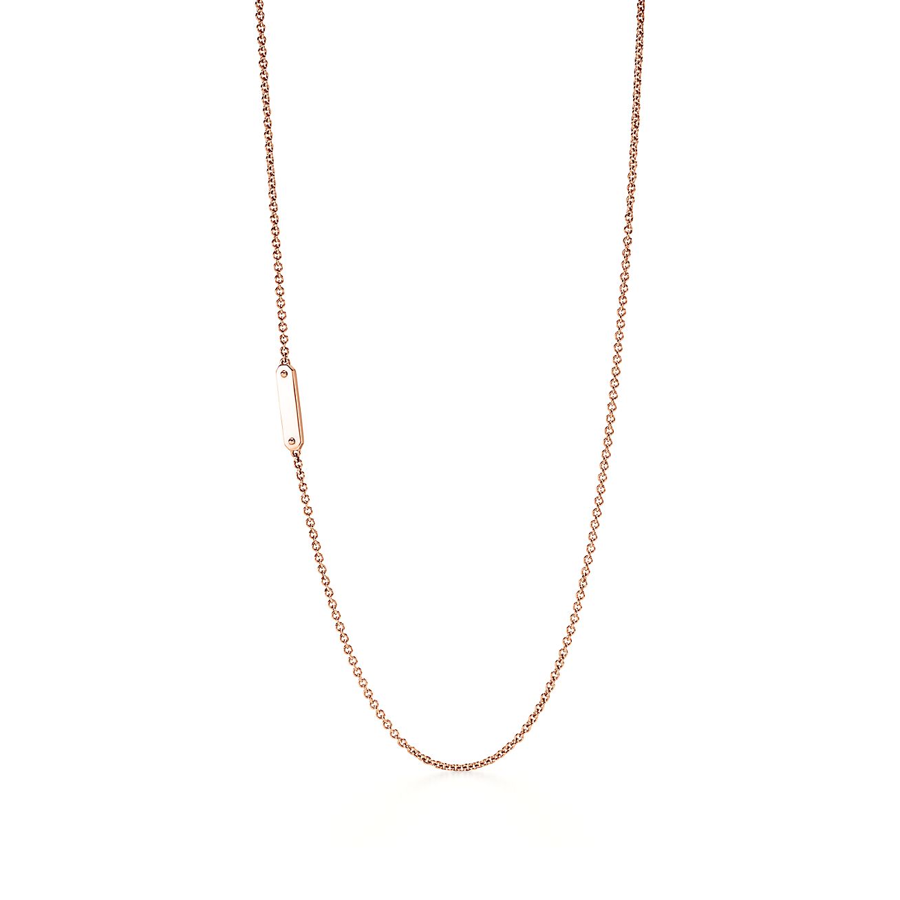 タグ チェーン ネックレス ミニ 18k ローズゴールド Tiffany Co タグ チェーン ネックレス ミニ 18k ローズゴールド Tiffany Co