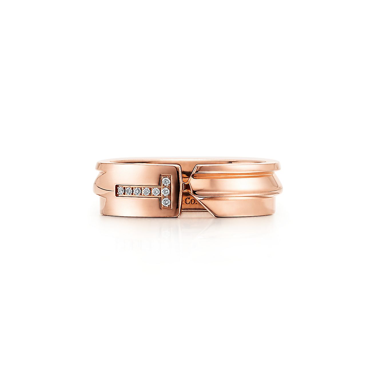 ティファニー キー モダン キー リング ダイヤモンド 18k ローズゴールド Tiffany Co