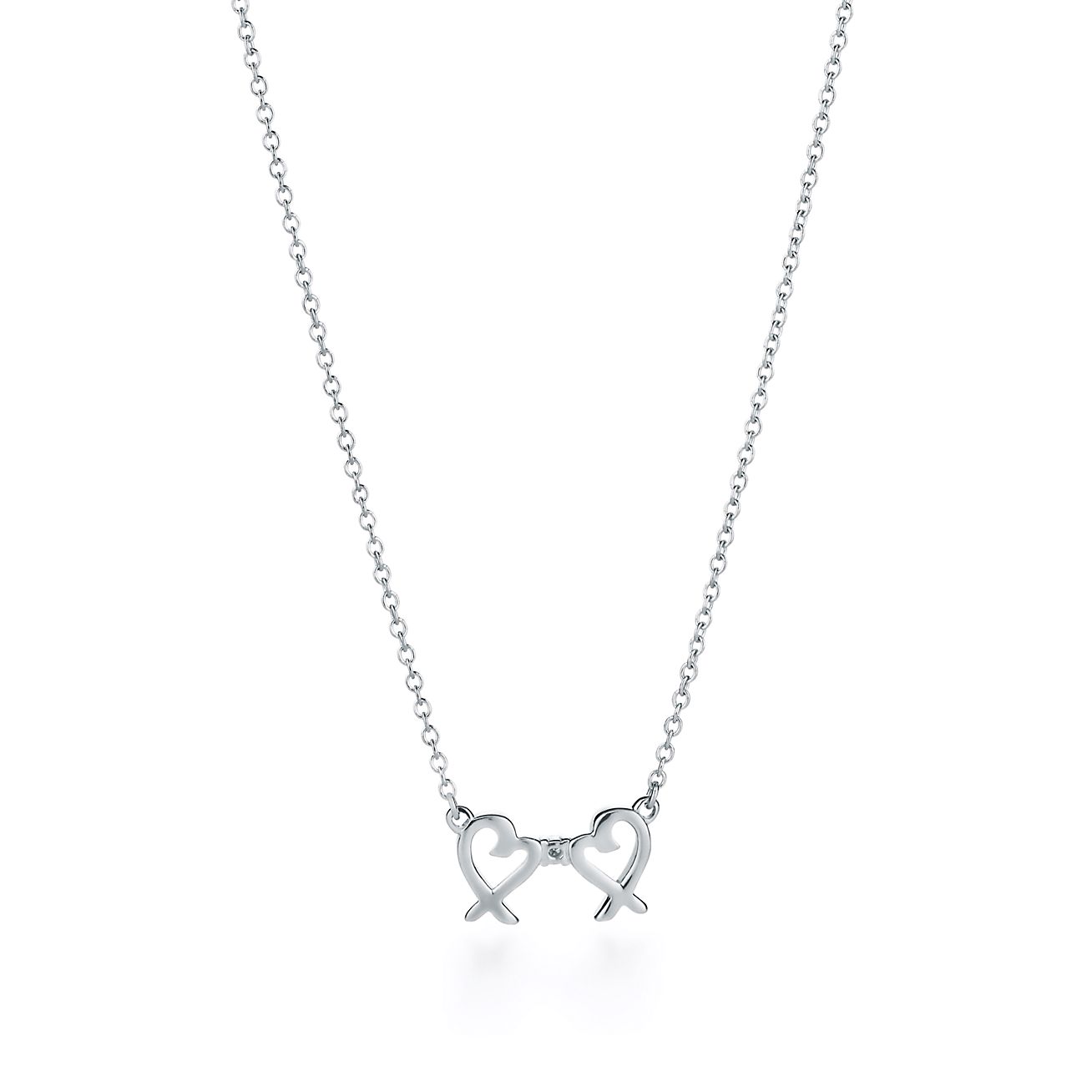 TIFFANY&Co. ティファニー ダブルラビングハート ネックレス シルバー925/097946【BJ】