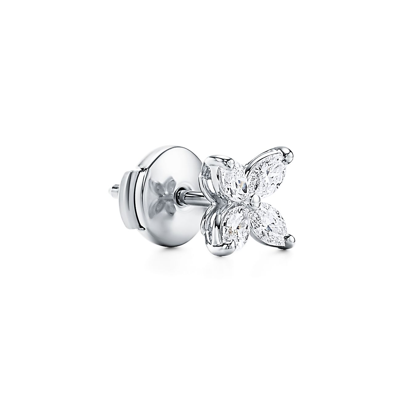 ティファニー ビクトリア™ ピアス（ミディアム）ダイヤモンド プラチナ  