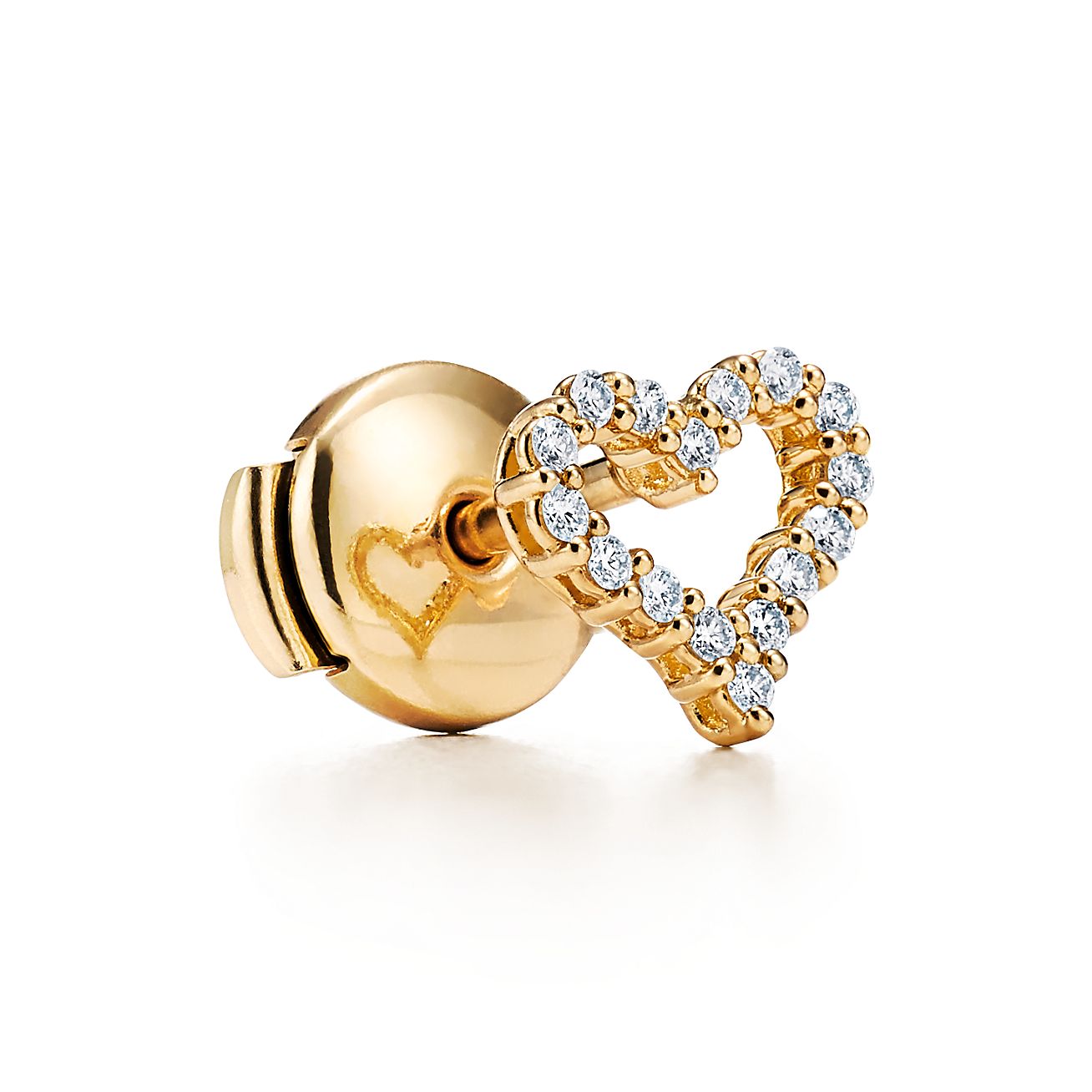 ハート ピアス（エクストラミニ）ダイヤモンド 18K ゴールド | Tiffany 